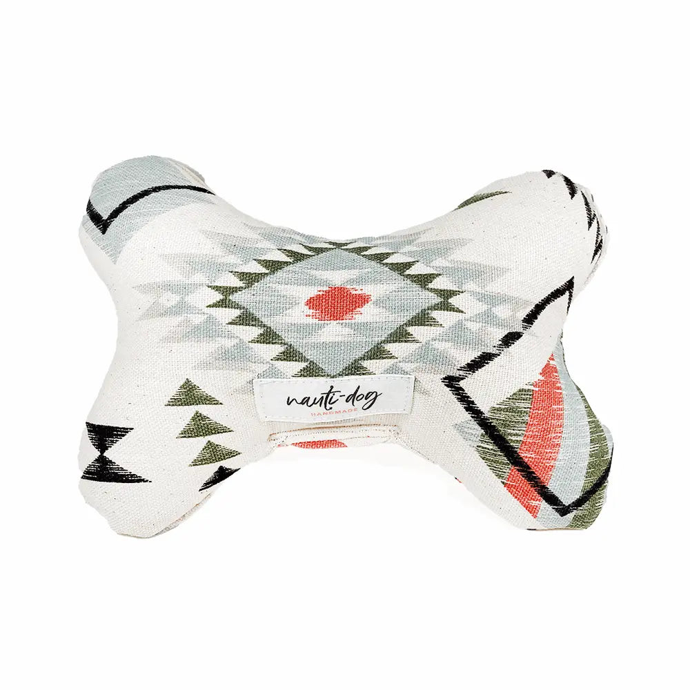 Aztec Southwestern Woven Stuffed Squeaker Wubby Dog Toy Nauti-dog Handmade