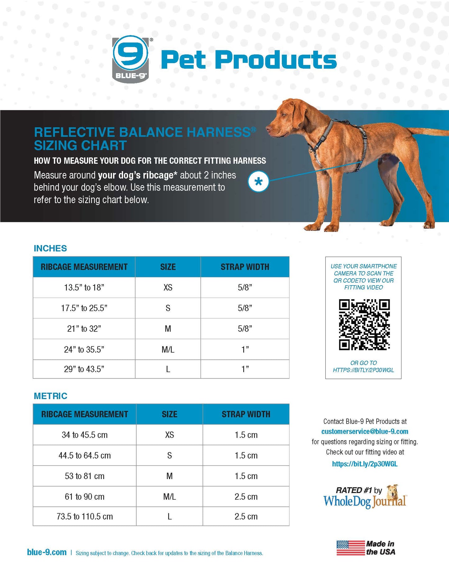 Reflective Balance Harness Blue-9 Pet Products