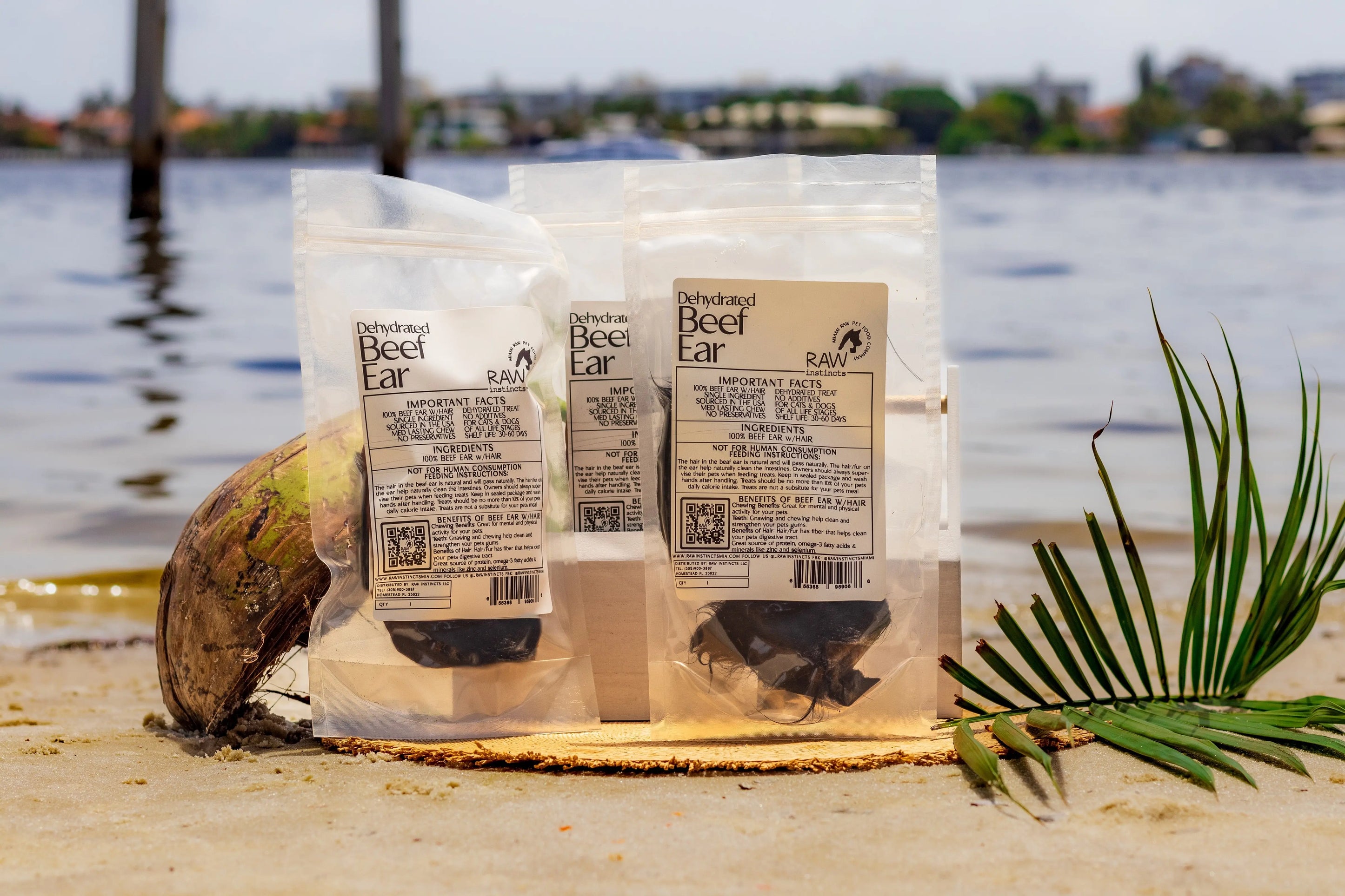 Dehydrated Beef Ear with Hair for Cats & Dogs — All-Natural | Raw Instincts Florida Raw Instincts