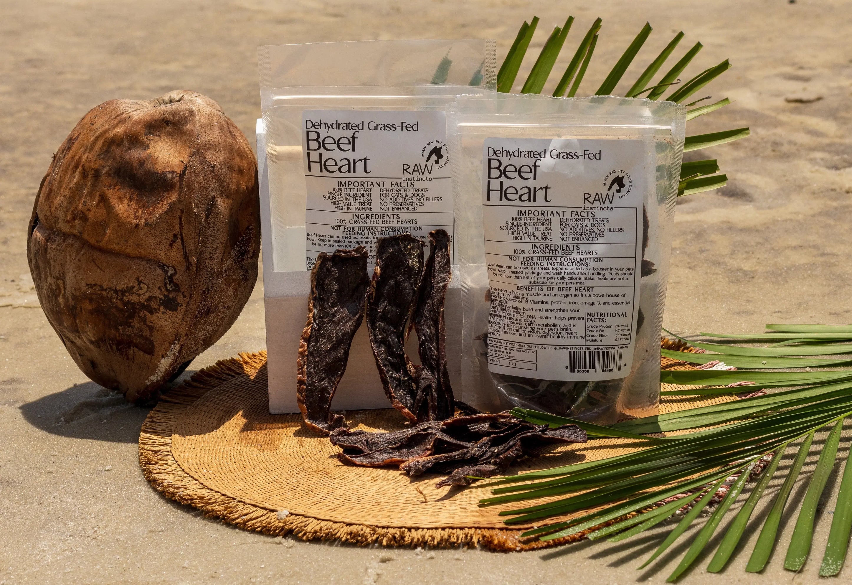Dehydrated Beef Heart – Raw Instincts | Nutritious Treat for Cats & Dogs Raw Instincts