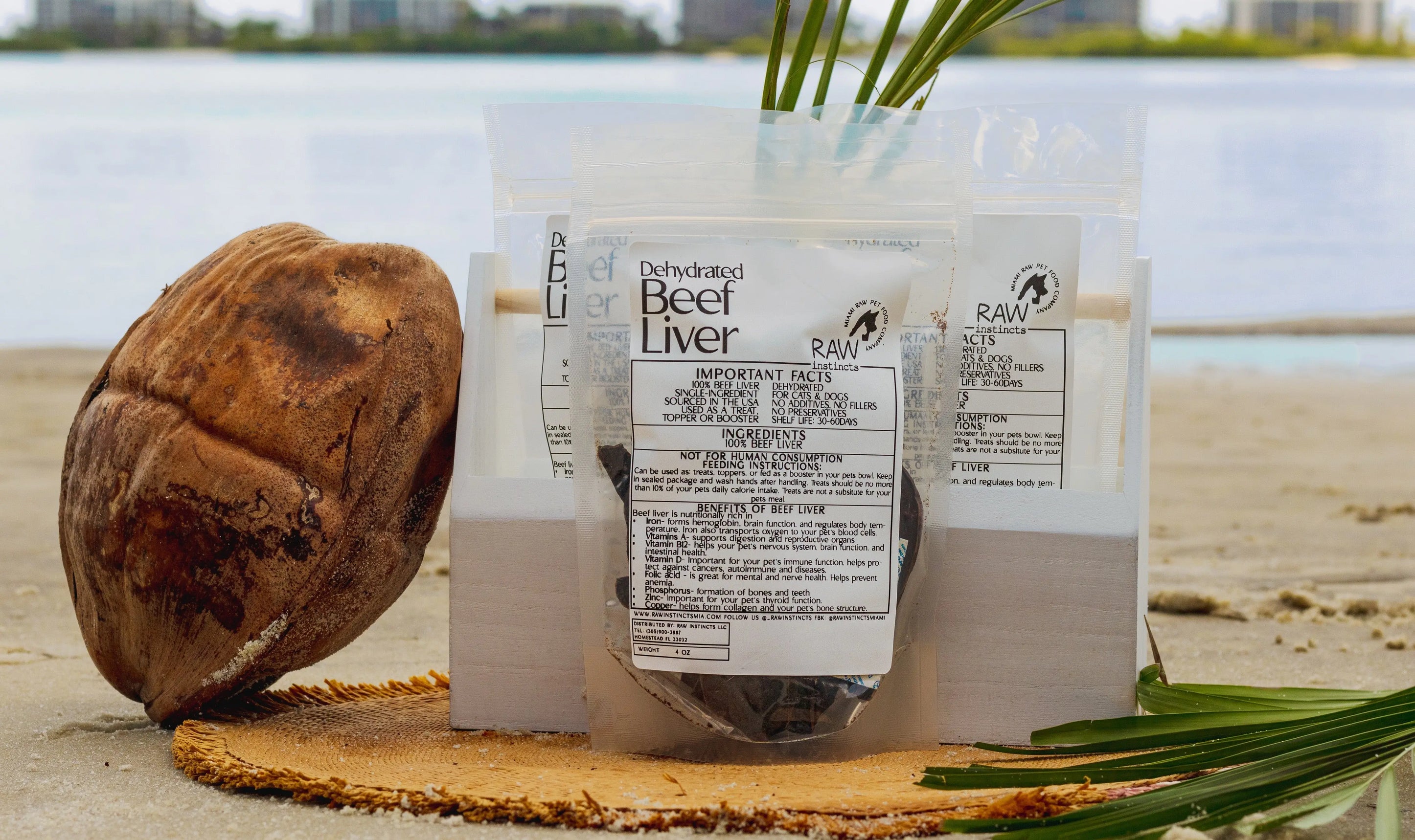 Dehydrated Beef Liver for Cats & Dogs — 100% Single Ingredient | Raw Instincts Florida | 3.5 oz Raw Instincts