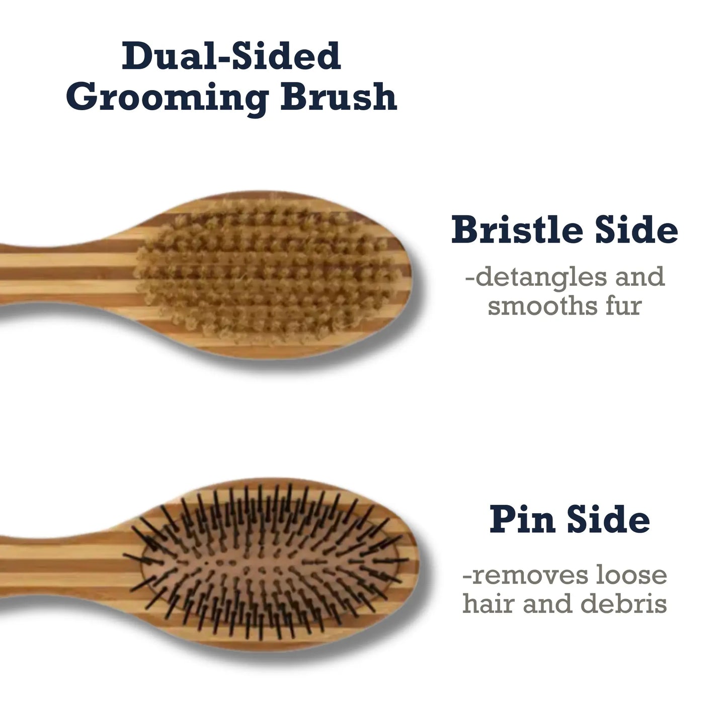 Country Living Dual-Sided Natural Wood Dog Brush - Ergonomic, Durable & Versatile American Pet Supplies