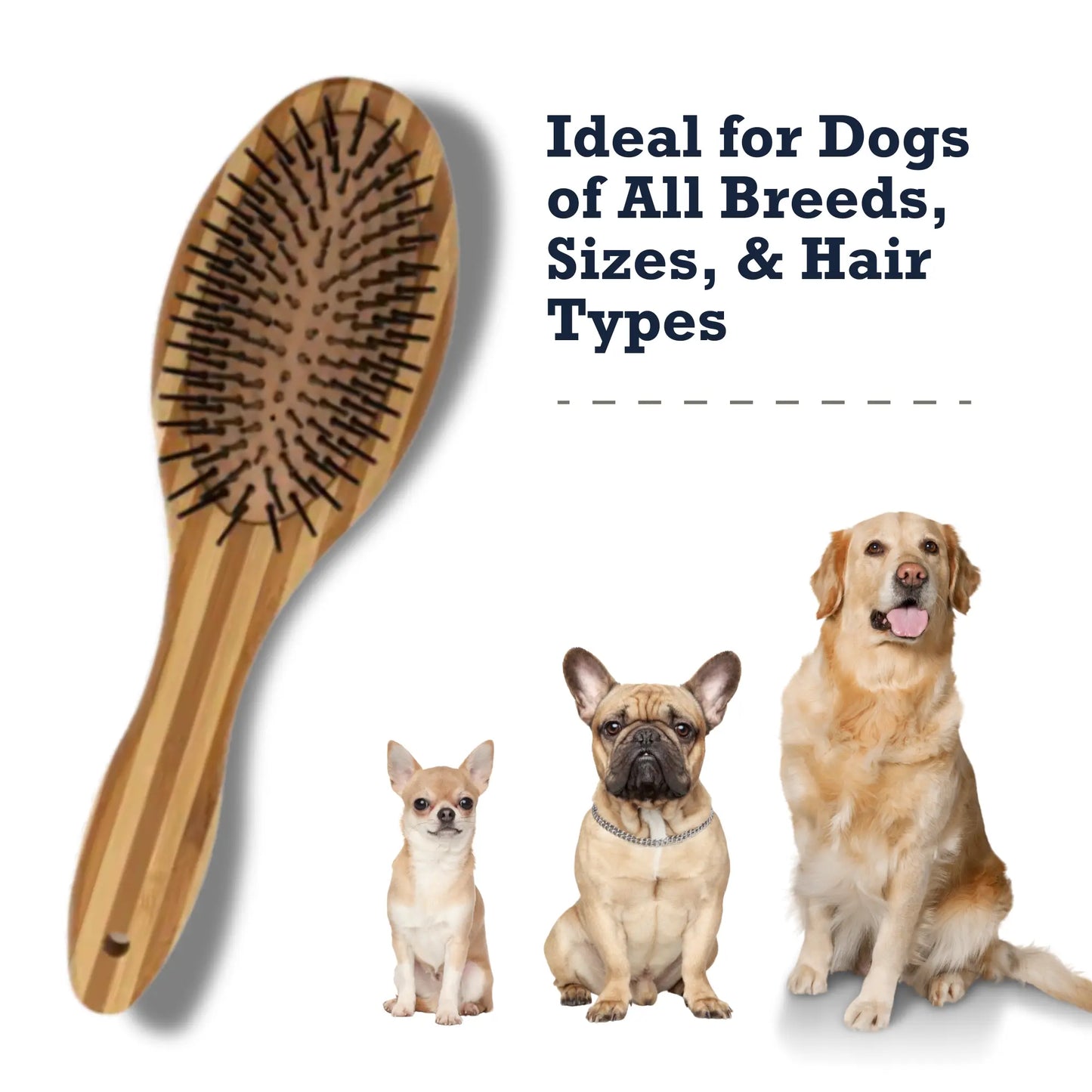 Country Living Dual-Sided Natural Wood Dog Brush - Ergonomic, Durable & Versatile American Pet Supplies