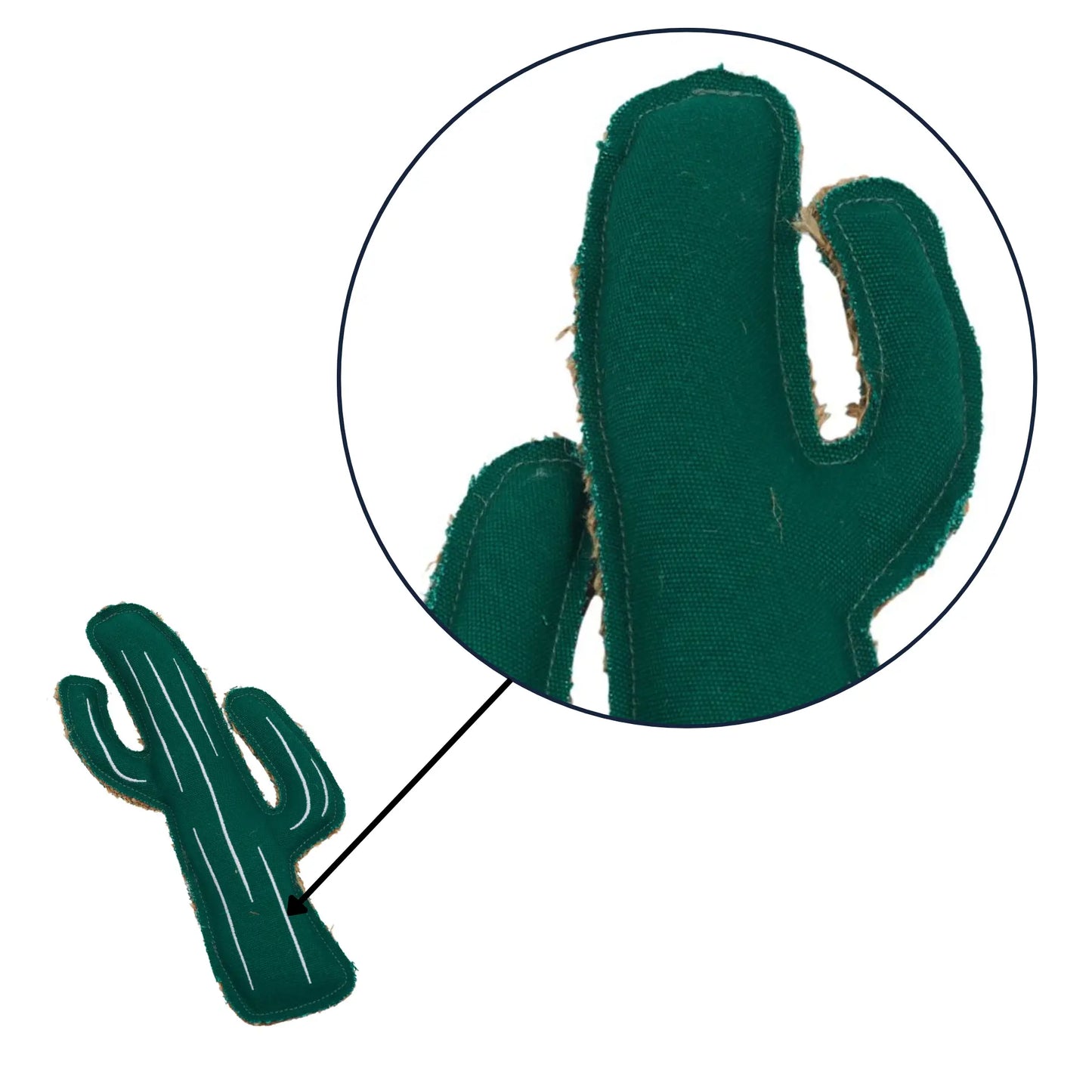 Country Living Canvas & Jute Cactus-Shaped Dog Chew Toy – Durable, Safe and Non-Toxic American Pet Supplies