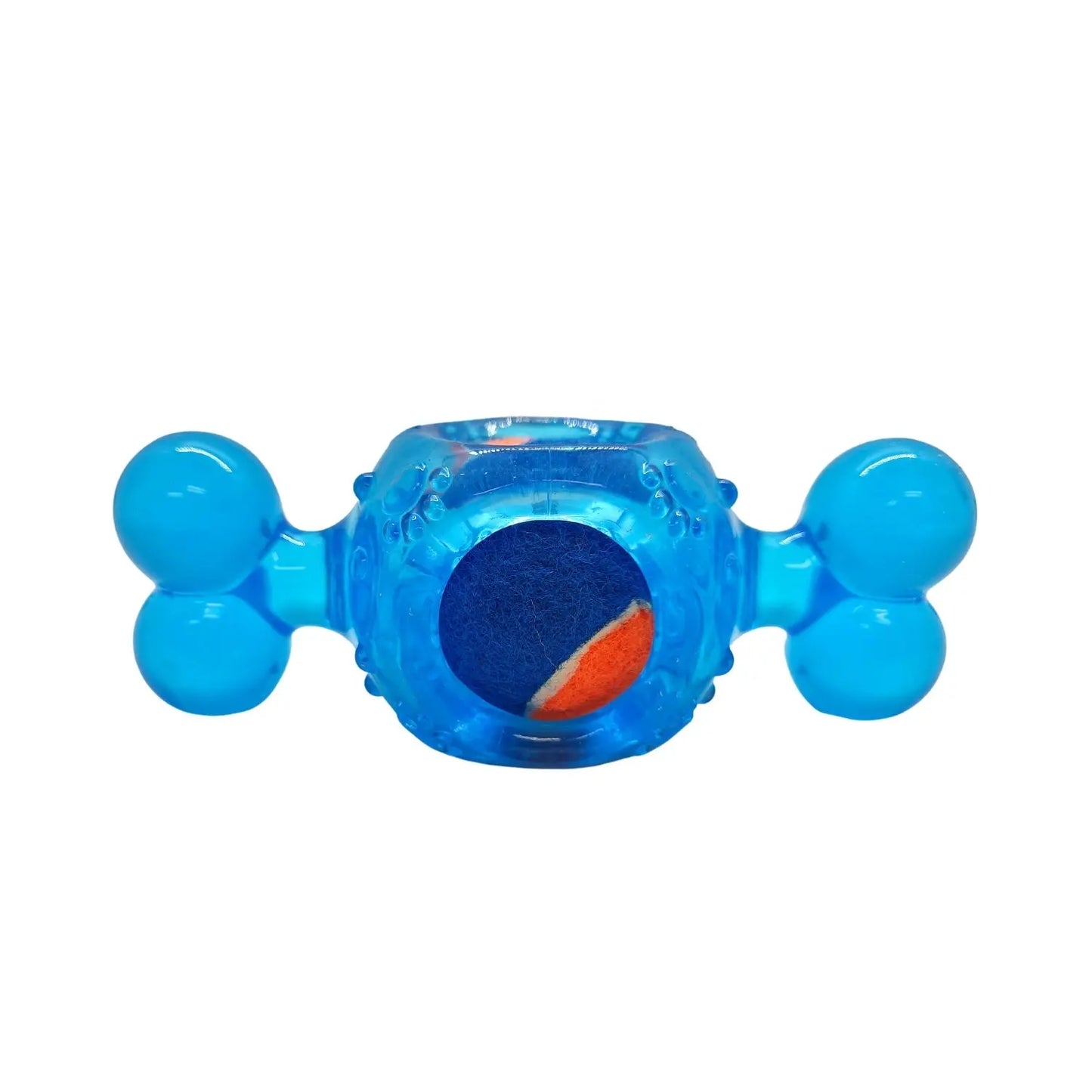 Blue Candy-Inspired Squeaky Tennis Ball Dog Chew Toy – TPR, Durable & Promotes Dental Health American Pet Supplies