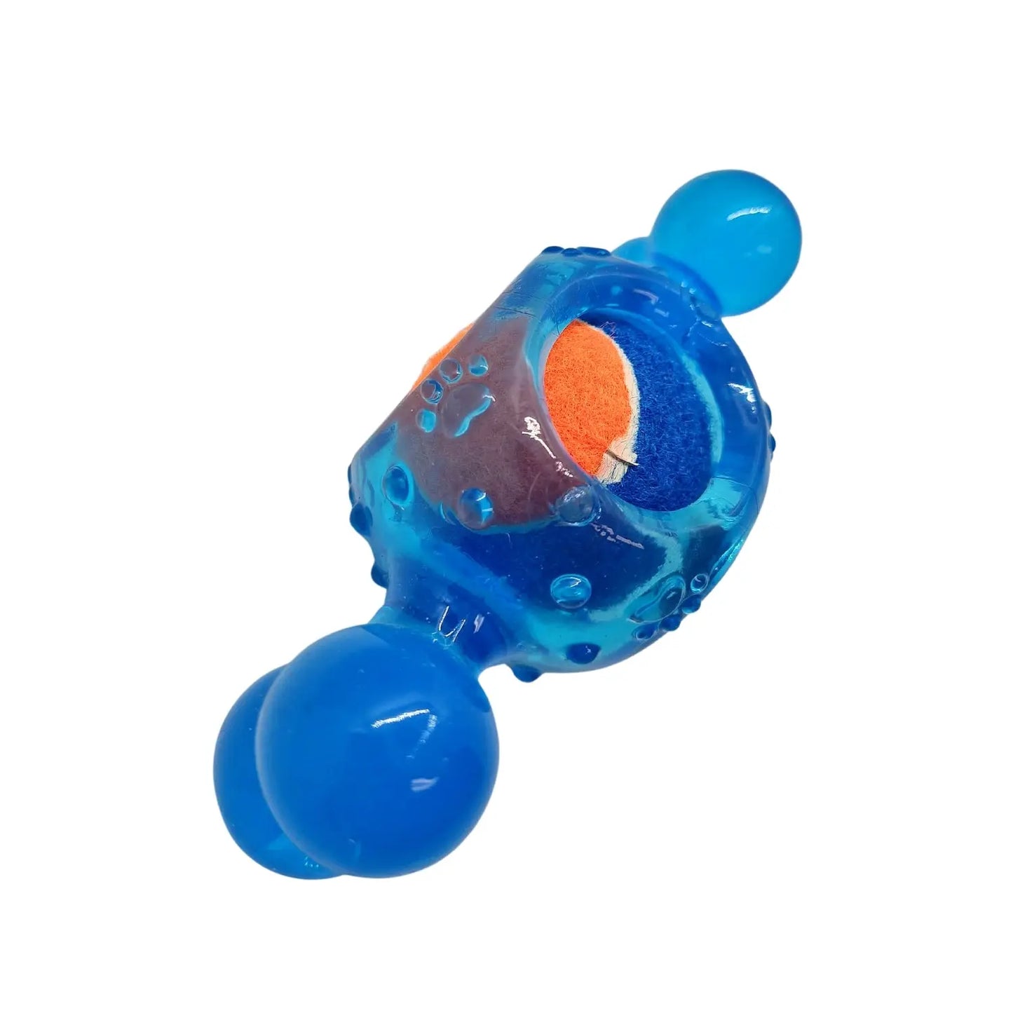 Blue Candy-Inspired Squeaky Tennis Ball Dog Chew Toy – TPR, Durable & Promotes Dental Health American Pet Supplies