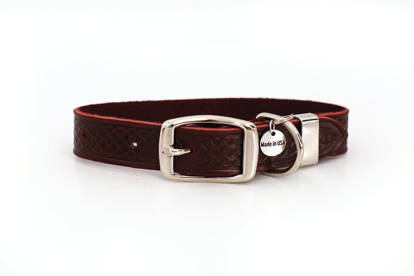 Z Celtic Style Leather Dog Collar Euro-Dog Collars and Leads
