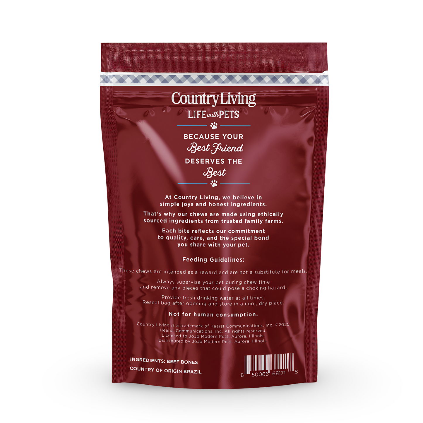 Country Living 5”-6” Beef Center Cut Bones for Dogs – 5 Count Bag – All-Natural, Long-Lasting Dog Chews – Single-Ingredient, High-Protein, Rawhide-Free – Supports Dental Health American Pet Supplies