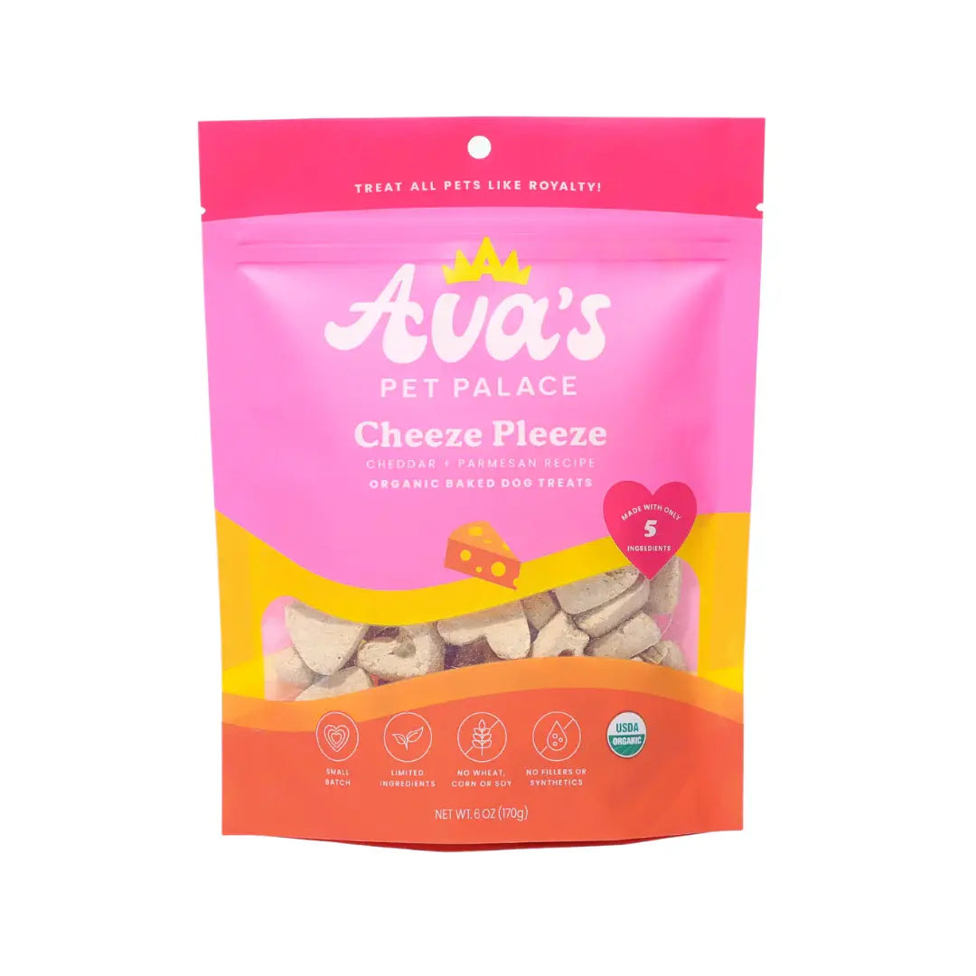Ava's Pet Palace Organic Baked Dog Treats - Cheeze Pleeze (6 oz) / 2-Pack American Pet Supplies