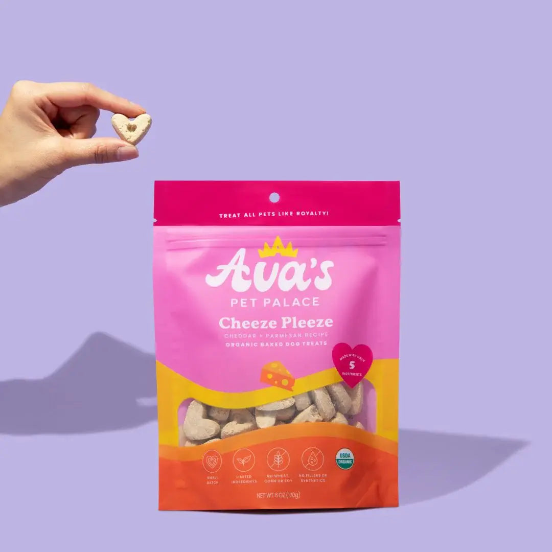 Ava's Pet Palace Organic Baked Dog Treats - Cheeze Pleeze (6 oz) / 2-Pack American Pet Supplies