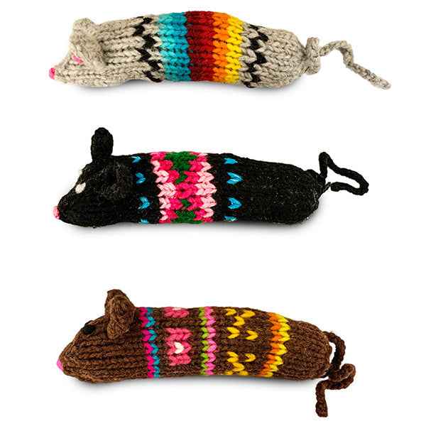 1 Pack Wooly Mice Organic Catnip Cat Toy