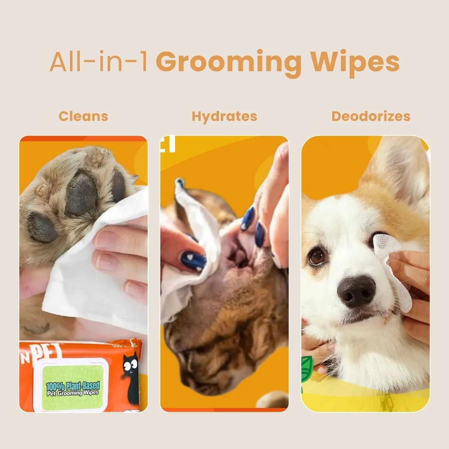 Dog Wipes Cleaning & Deodorizing 400 Count Pet N Pet ®