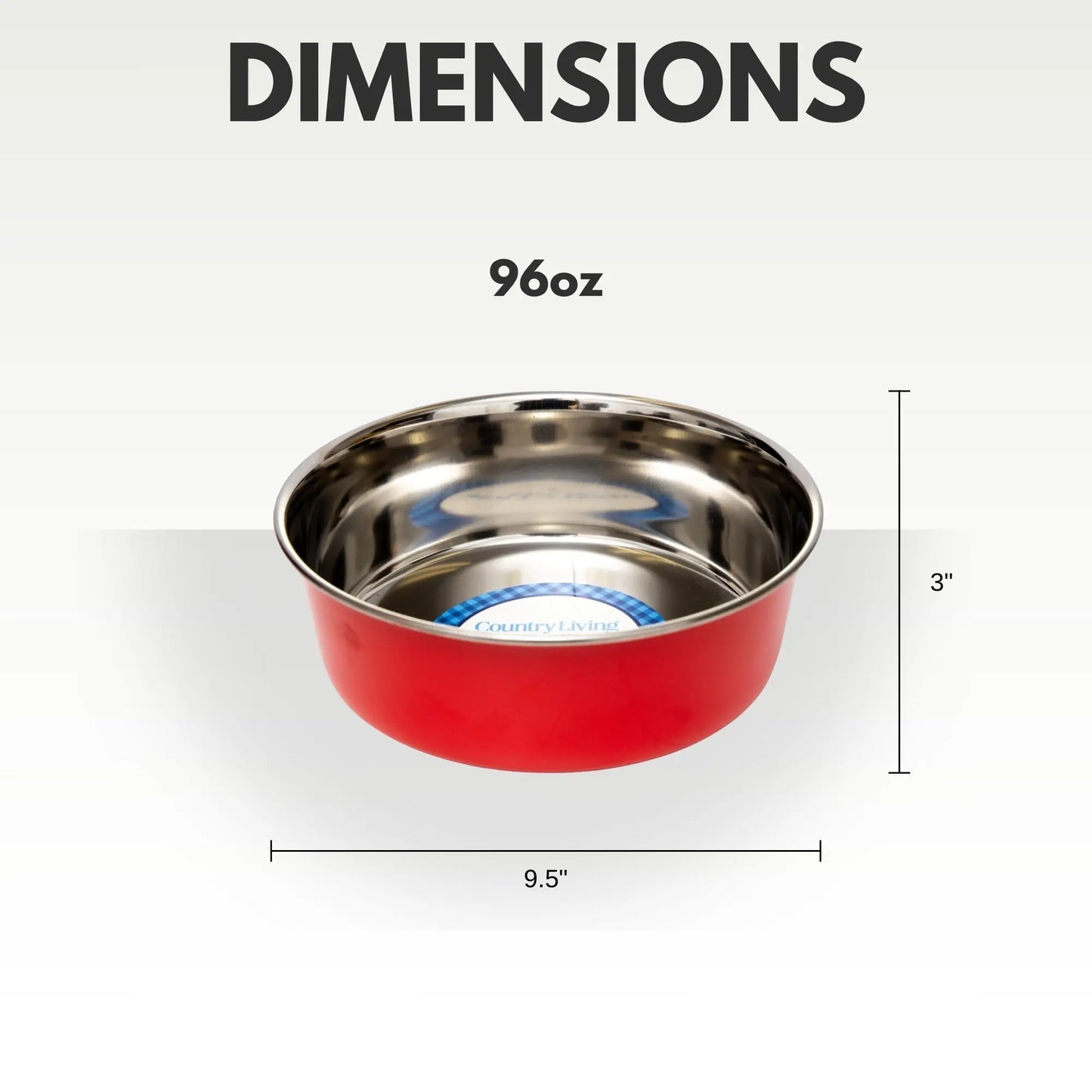 Country Living Set of 2 Heavy Gauge Stainless Steel Dog Bowls - Perfect for Food & Water American Pet Supplies