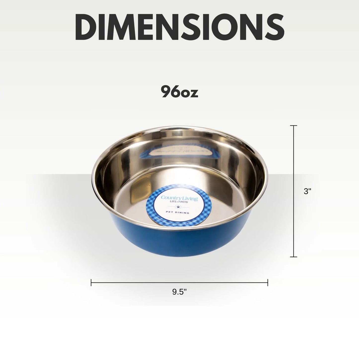 Country Living Set of 2 Heavy Gauge Stainless Steel Dog Bowls - Perfect for Food & Water American Pet Supplies