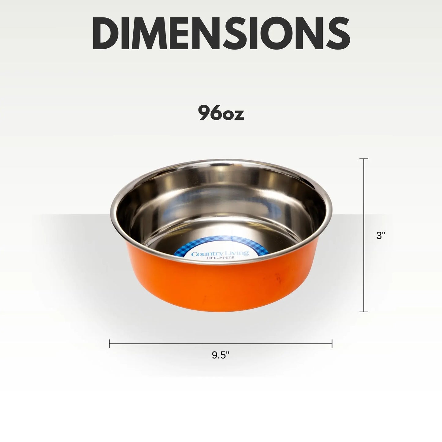 Country Living Set of 2 Heavy Gauge Stainless Steel Dog Bowls - Perfect for Food & Water American Pet Supplies