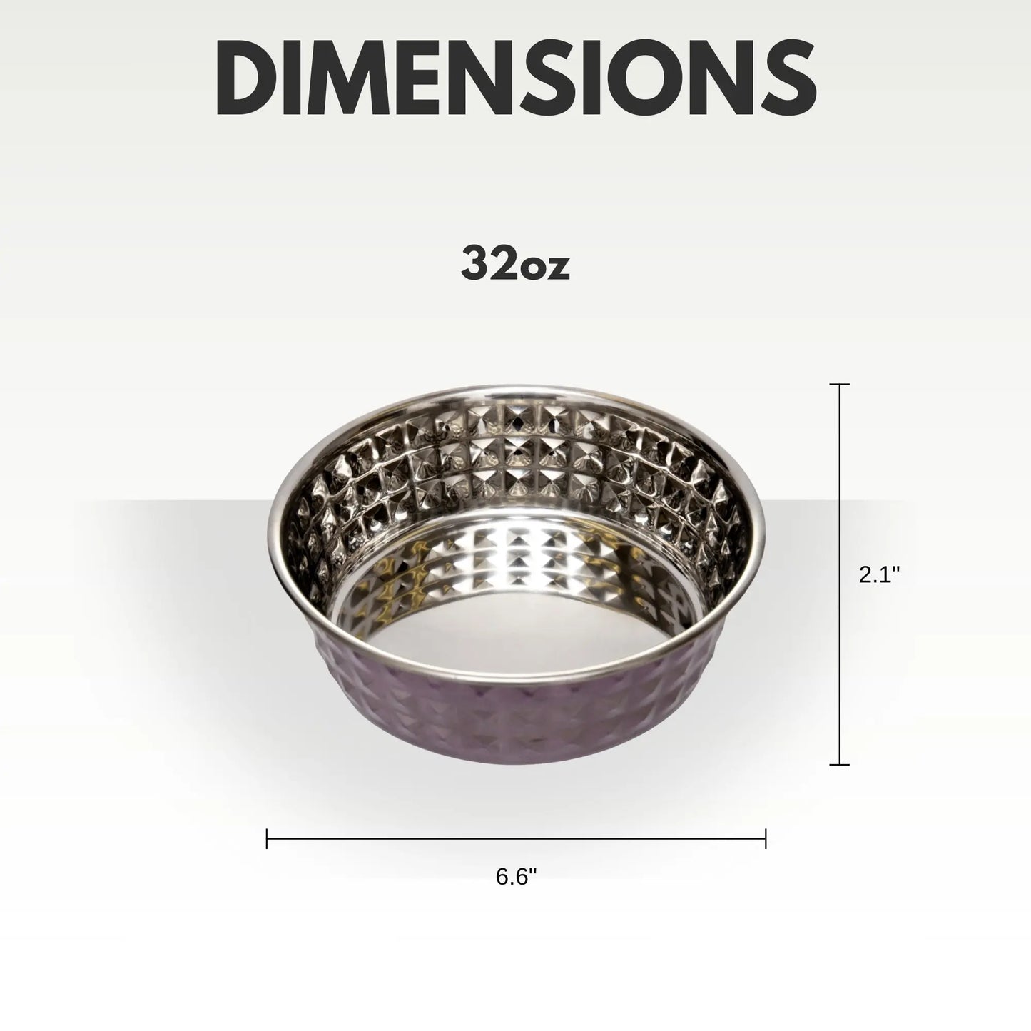 Country Living Set of 2 Hammered Stainless Steel Dog Bowls – Lavender American Pet Supplies