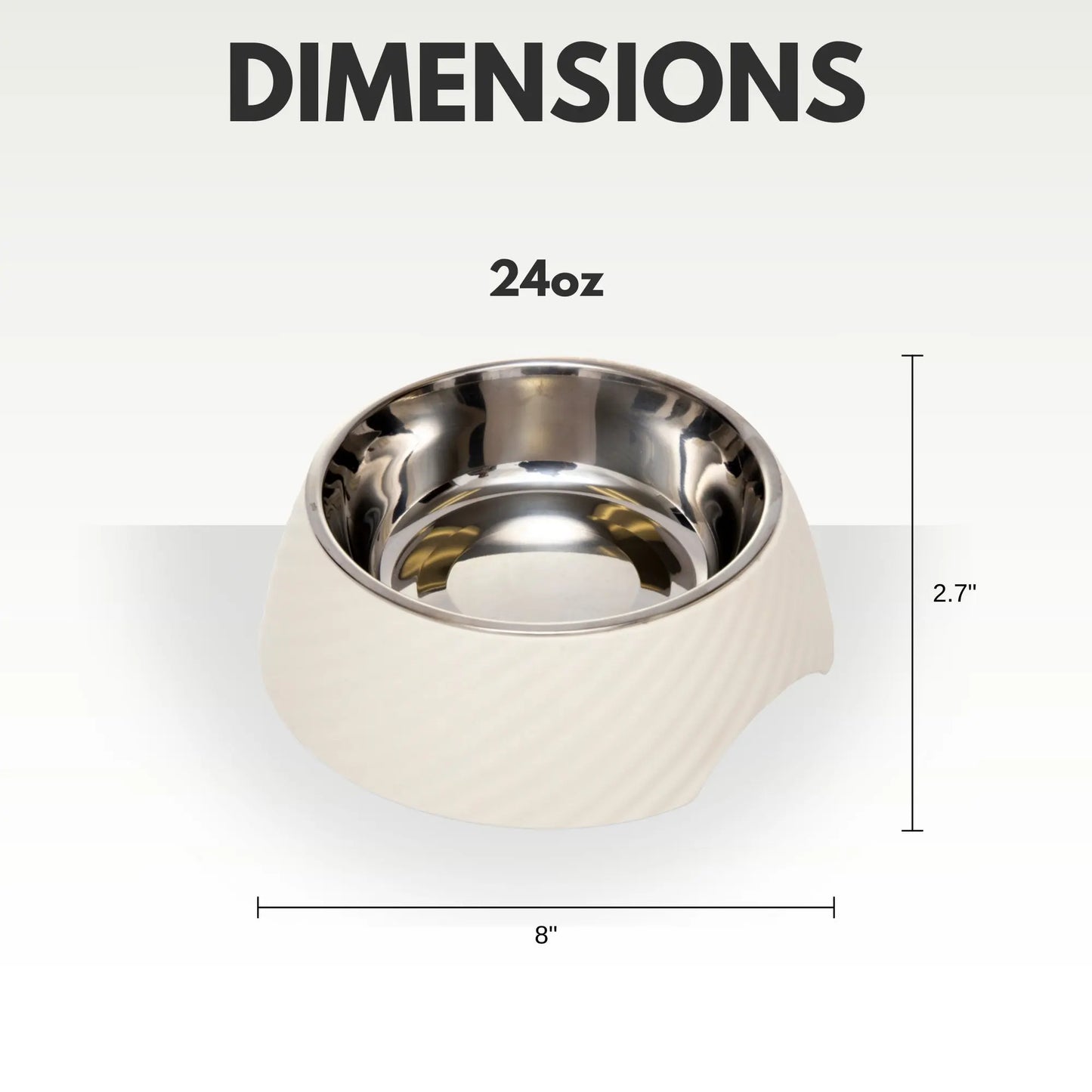 Country Living Set of 2 Round Twill Melamine Dog Bowls with Removable Stainless Steel Inserts – White Swan American Pet Supplies
