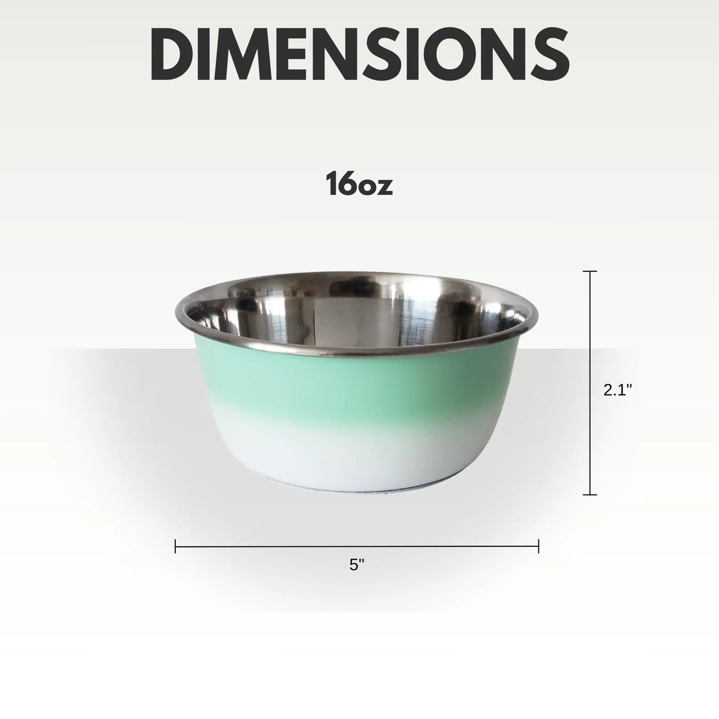 Deep Dog Bowl – Stainless Steel Bowl, Ideal for Small, Medium & Large Dogs – Mint Green American Pet Supplies
