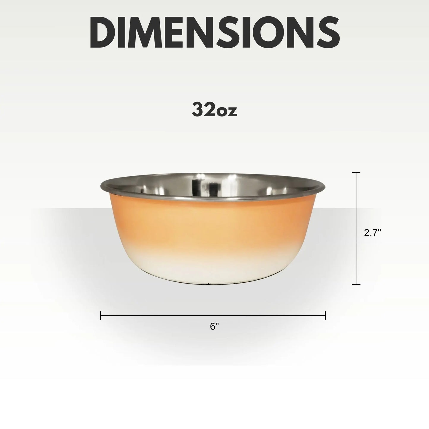 Deep Dog Bowl – Stainless Steel Bowl, Ideal for Small, Medium & Large Dogs – Peach Coral American Pet Supplies