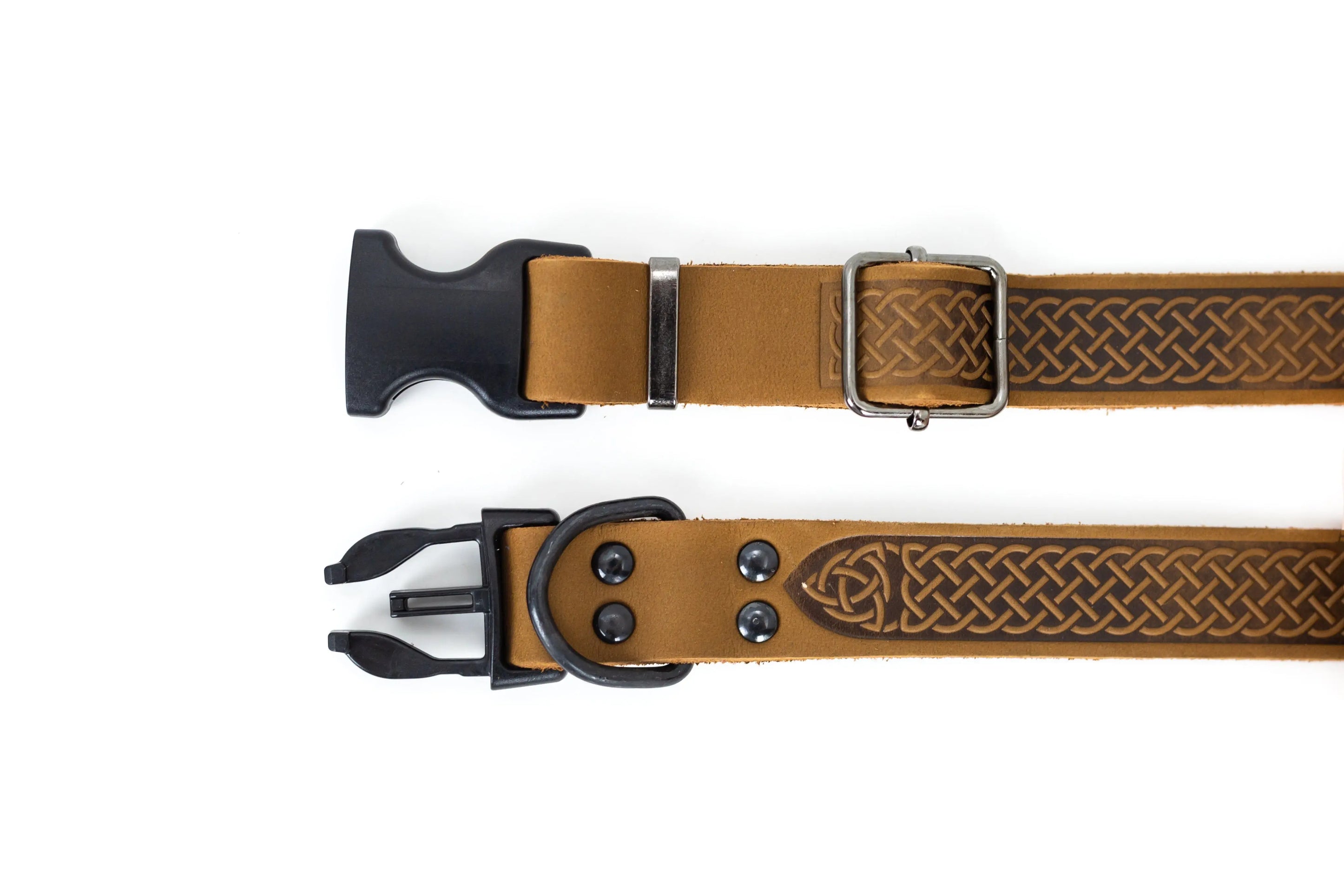 Celtic Sport Earth Brown Leather Dog Collar Euro-Dog Collars and Leads