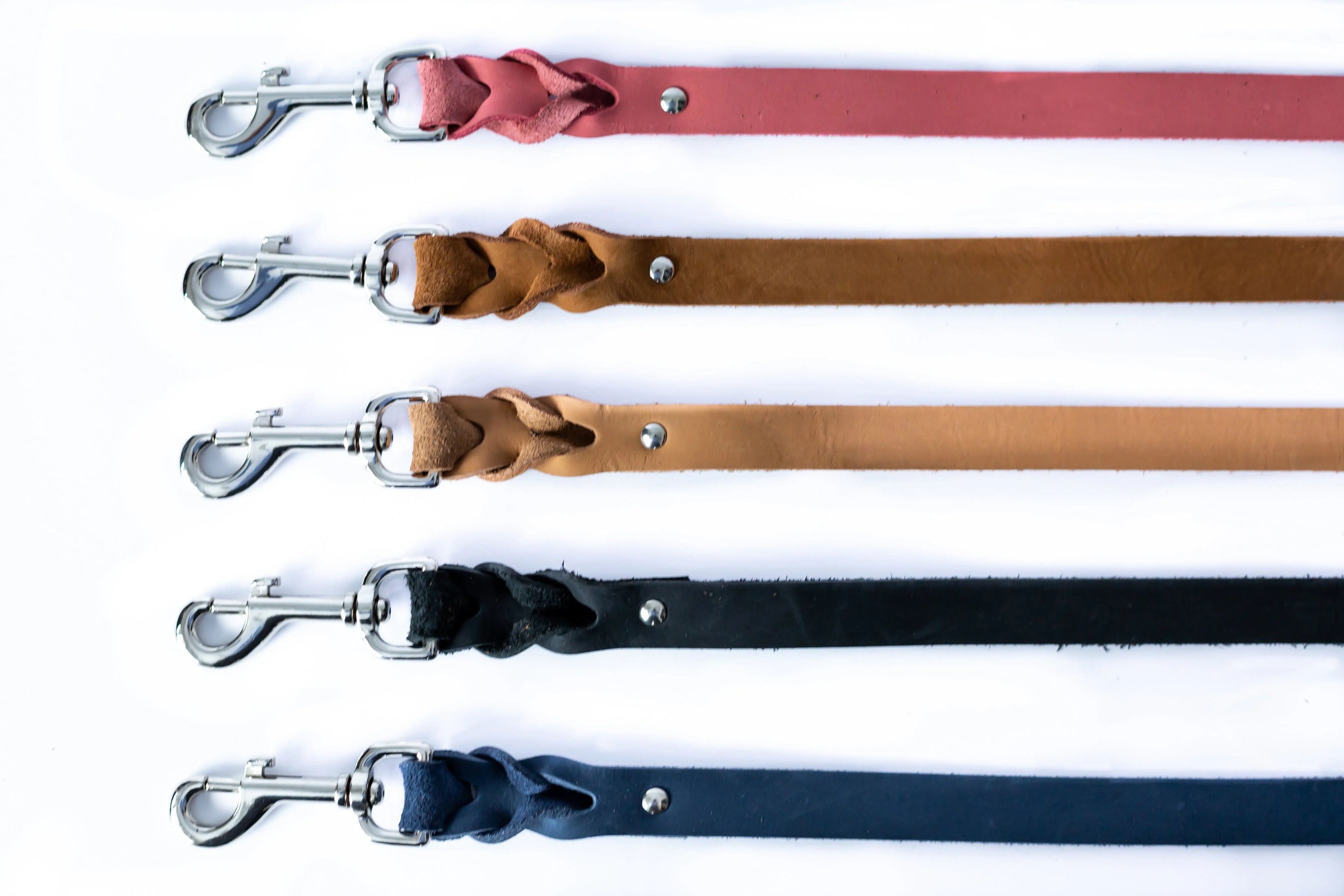 Leather Braided Dog Leash Euro-Dog Collars and Leads