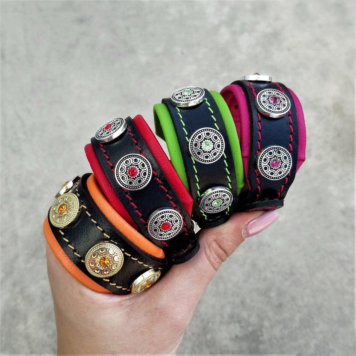 Bestia Bijou Leather Puppy Collar