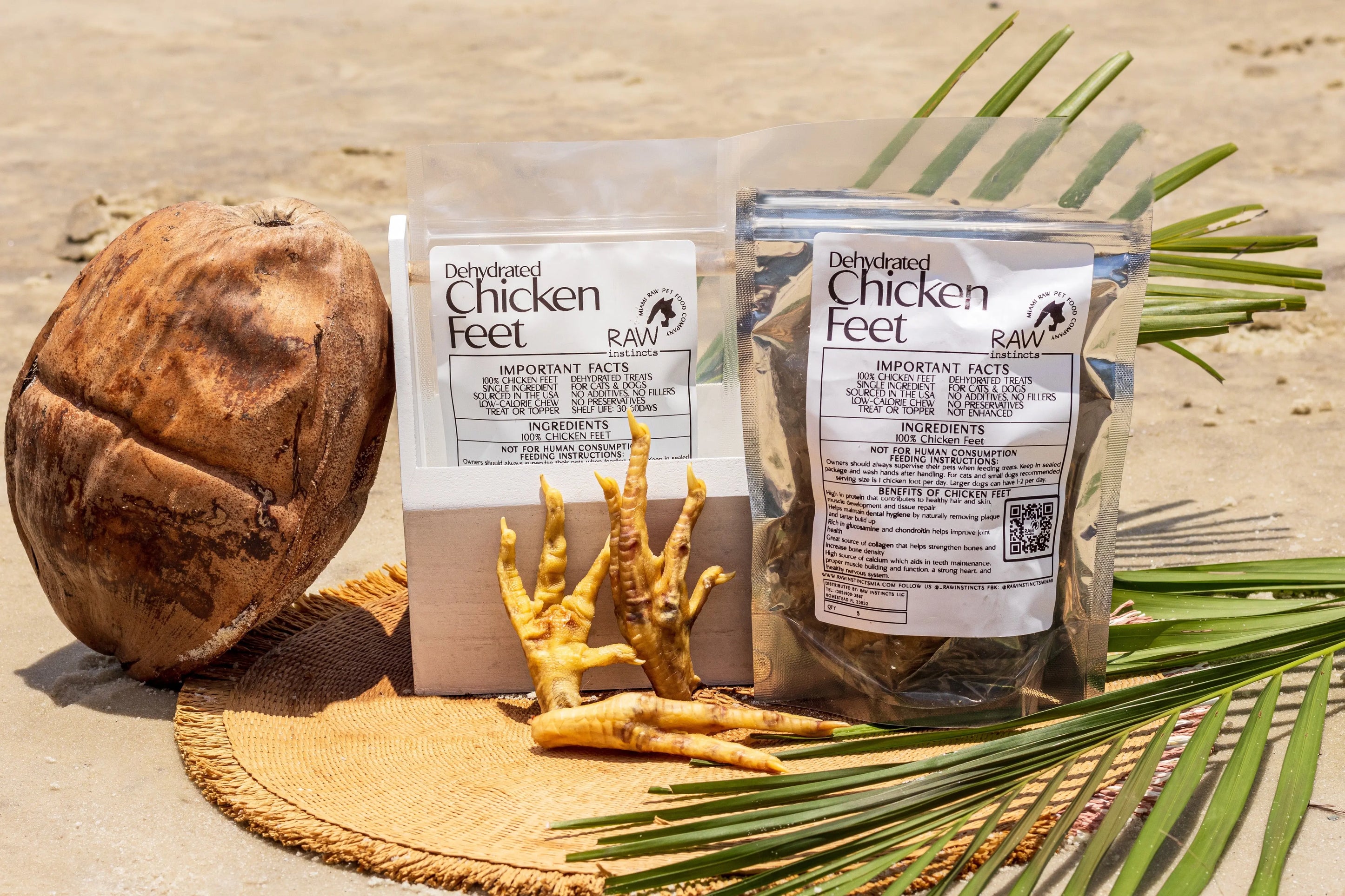 Dehydrated Chicken Feet – 5ct | Raw Instincts | Natural Chew for Cats & Dogs Raw Instincts