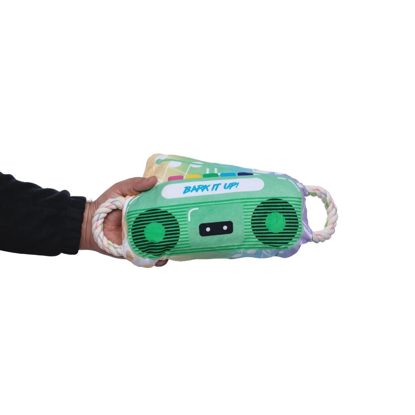 Retro Boombox Plush Dog Toy – with Squeaker & Crinkle Paper for Fun Play American Pet Supplies