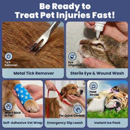 Pet First Aid Kit for Dogs & Cats with Vet-Approved Essentials