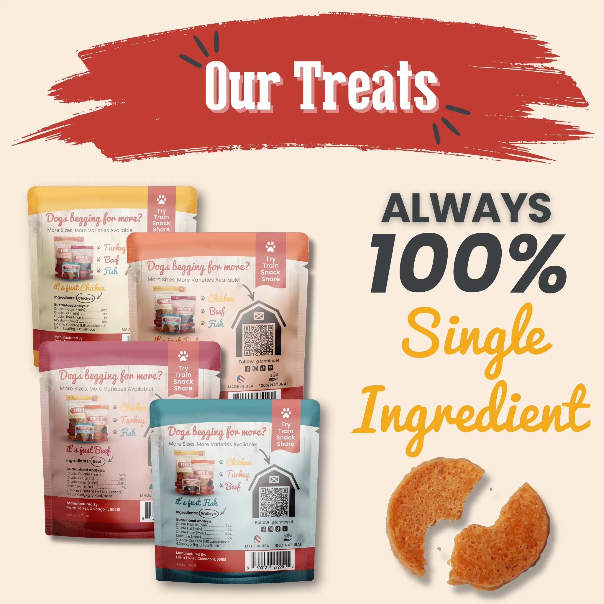 Snack Pack Dog Treat Sampler Farm To Pet