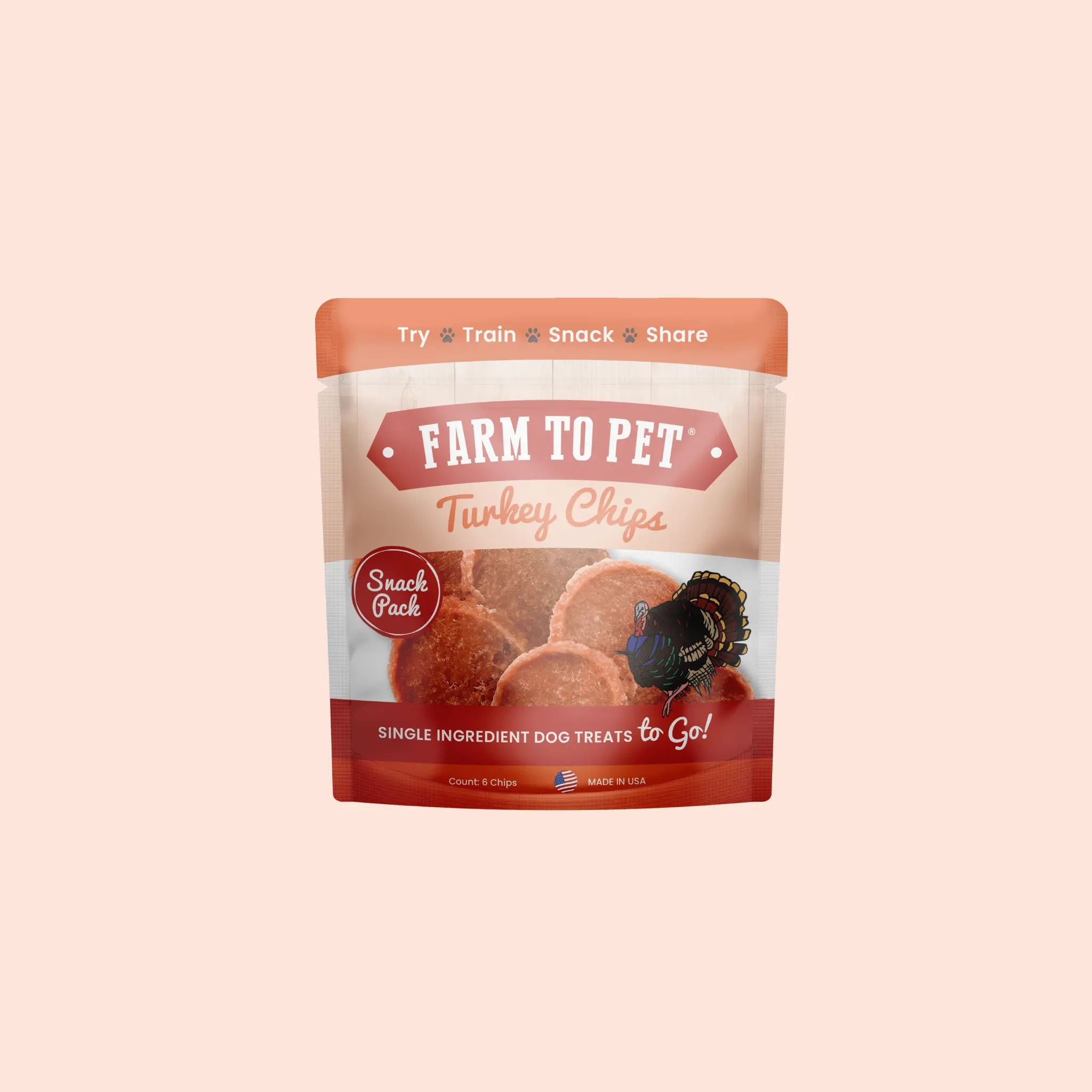 Turkey Chips Snack Pack Bundles | Low Allergen Treats for Training Farm To Pet