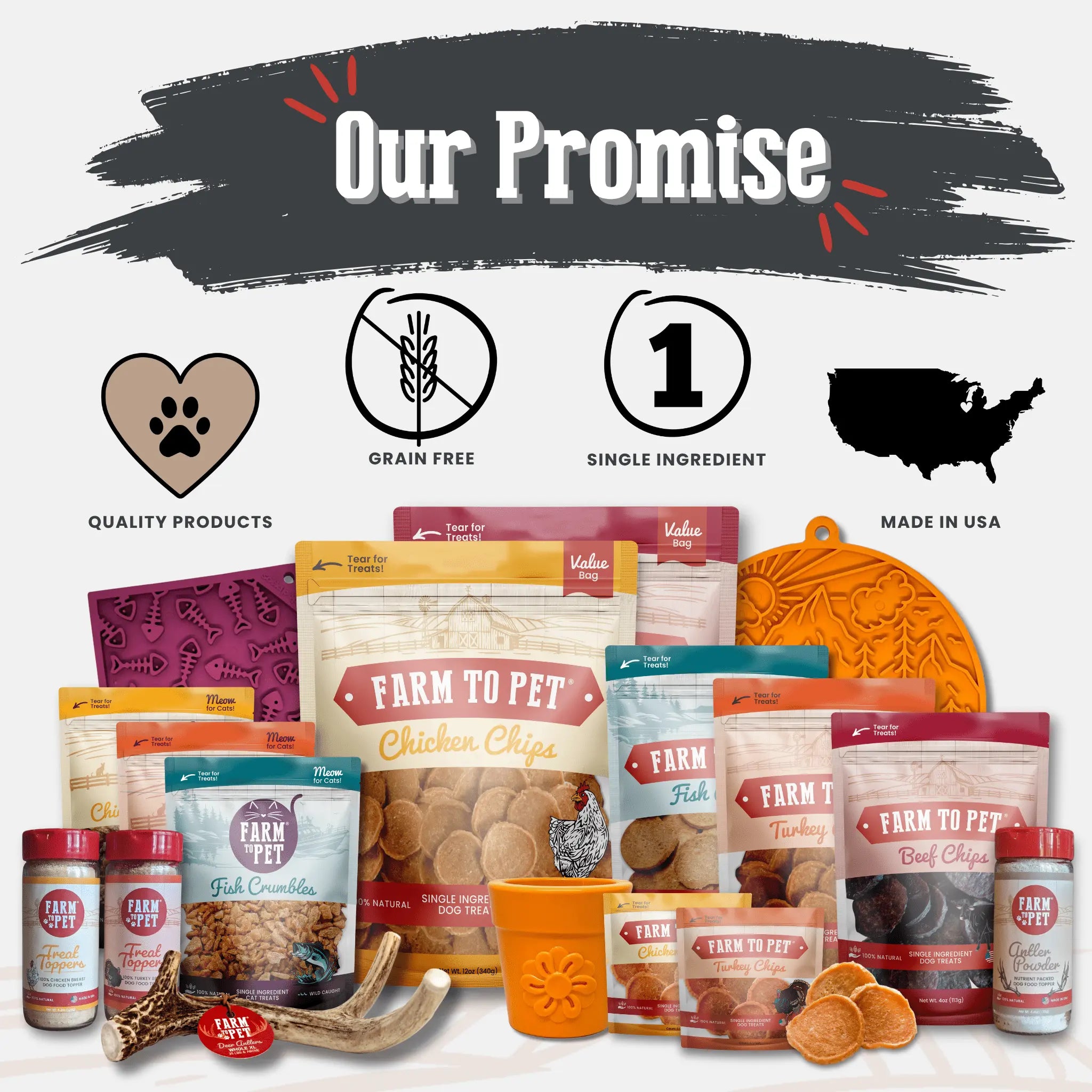 Reindeer Antler Dog Chews | Organic Chews for Dogs Farm To Pet