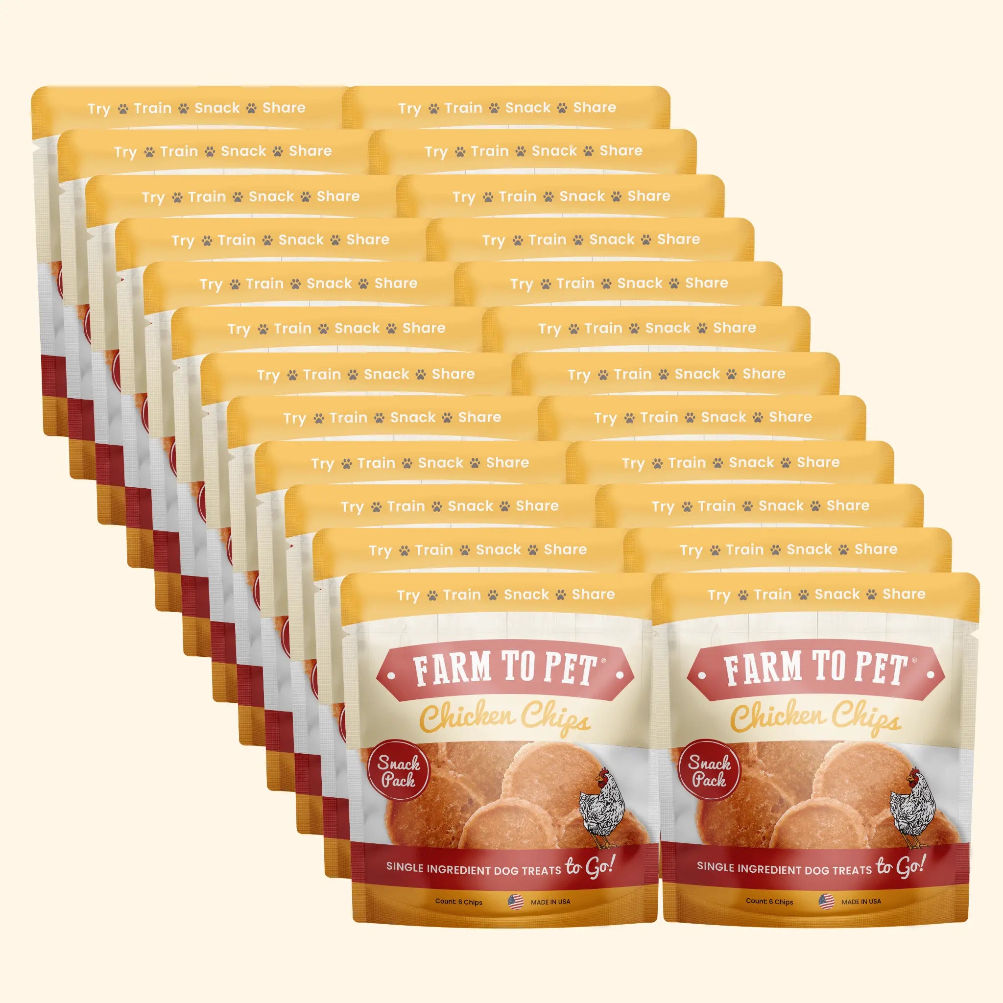 Chicken Chips Snack Pack Bundles | Dog Party Favors & Training Treats Farm To Pet