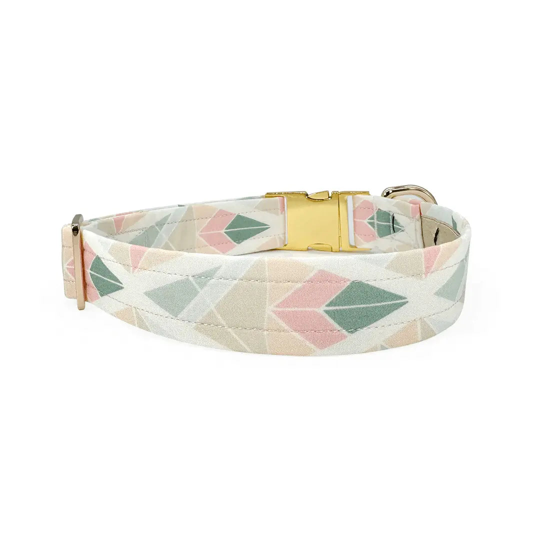 Feather Southwestern Geometric Mod Buckle & Martingale Dog Collar Nauti-dog Handmade