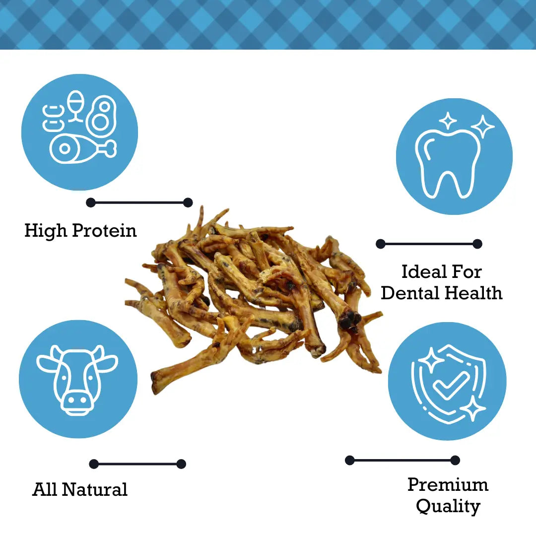 Country Living All-Natural Chicken Feet Dog Treats, Crunchy Snacks for Joint Support – (20-Pack) American Pet Supplies