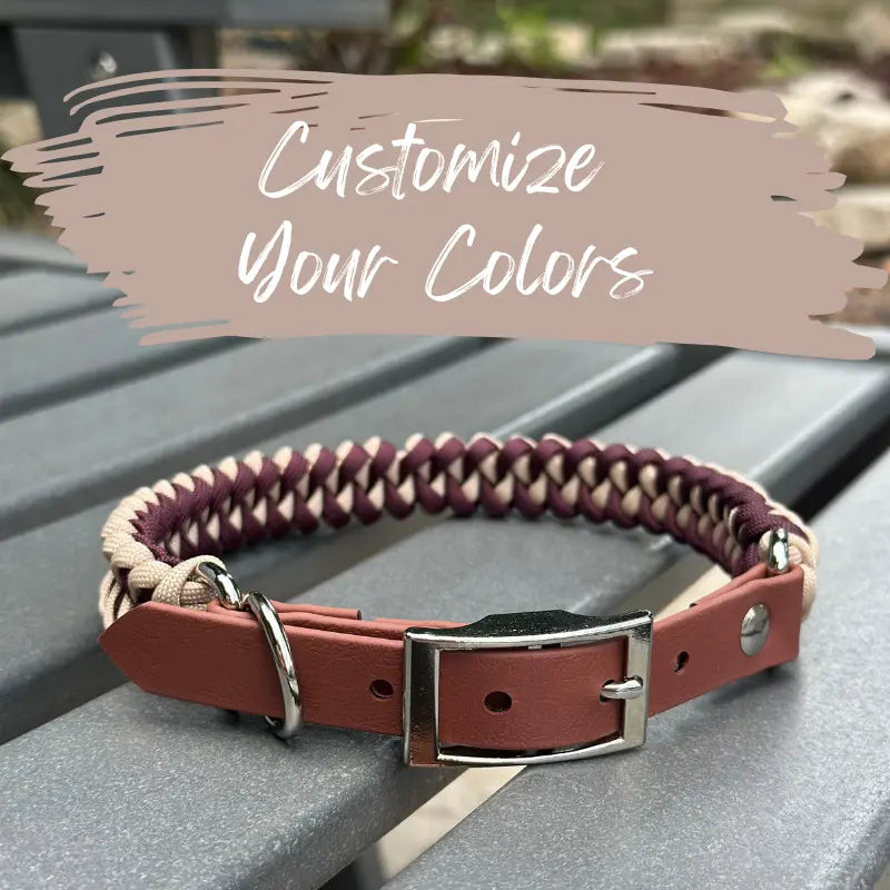Fishtail Braid Handmade Dog Collar - Customize Your Color Pawsh Pup Co.