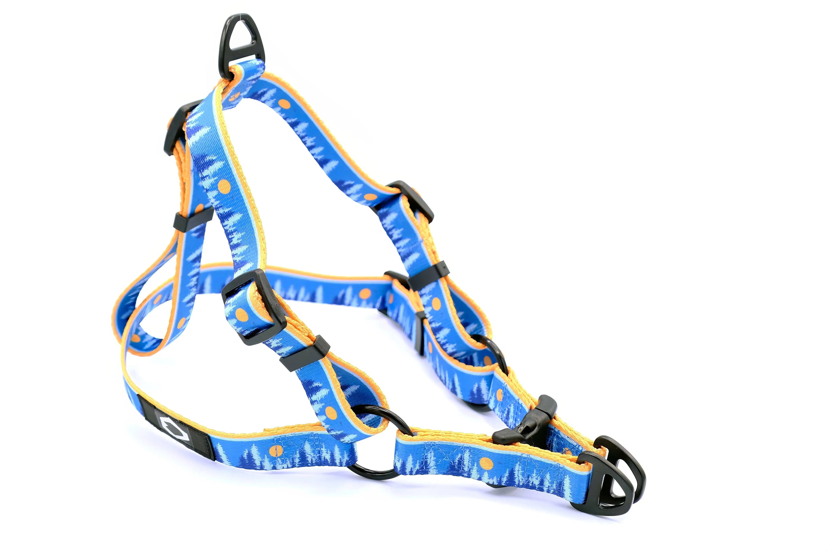 Outdoor Style Frozen Forest Nylon Step In Dog Harness Euro-Dog Collars and Leads