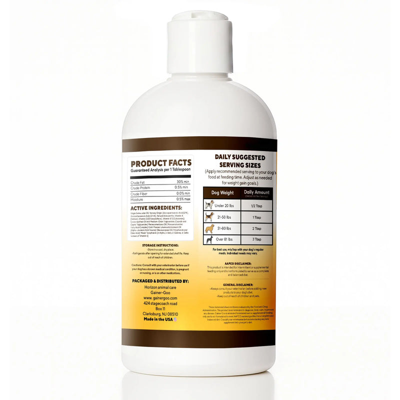 (16oz) Gainer-GOO (for All Breeds) High Calorie Fat Liquid Weight Gainer