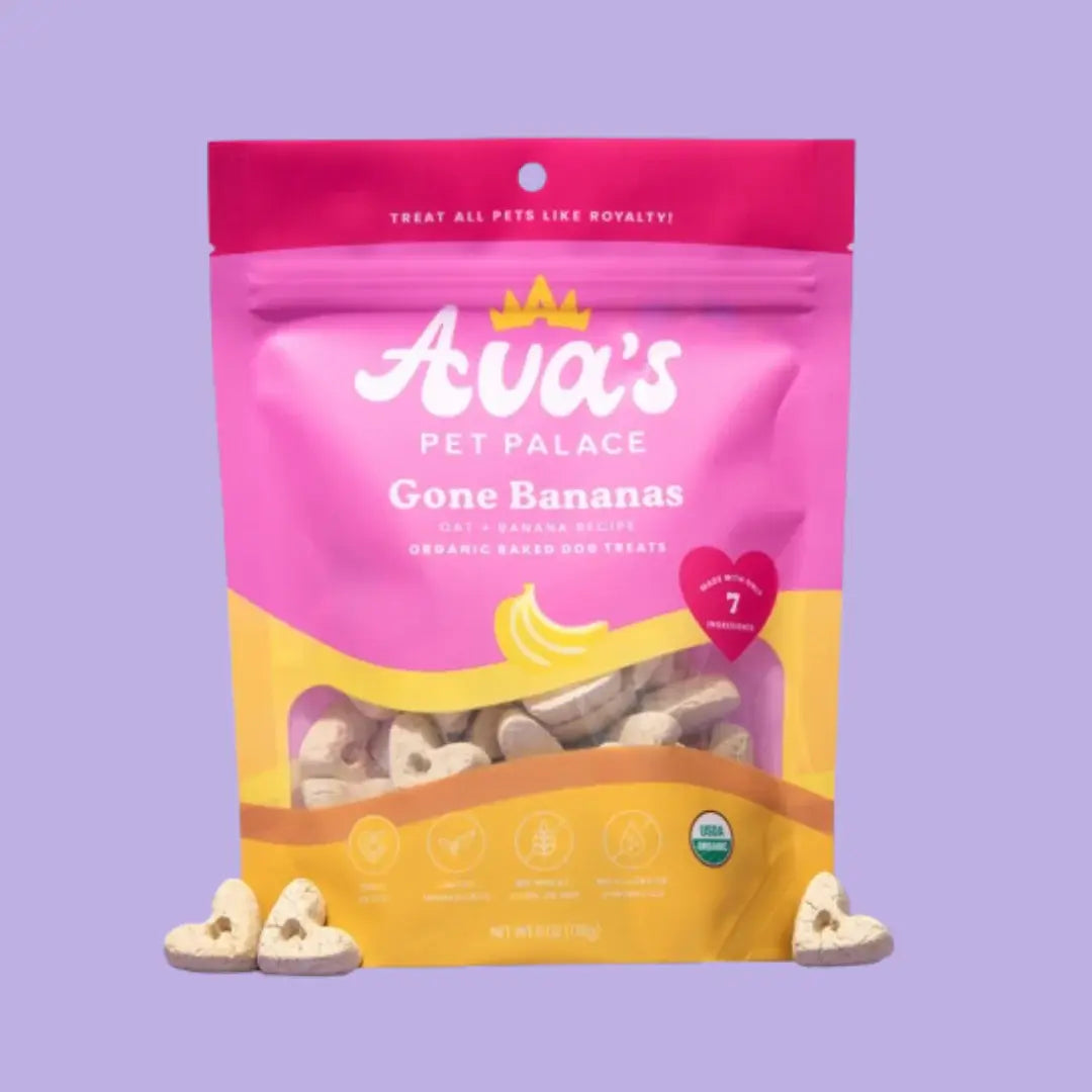 Ava's Pet Palace Organic Oven Baked Dog Treats - Gone Bananas (6 oz) / 2-Pack American Pet Supplies
