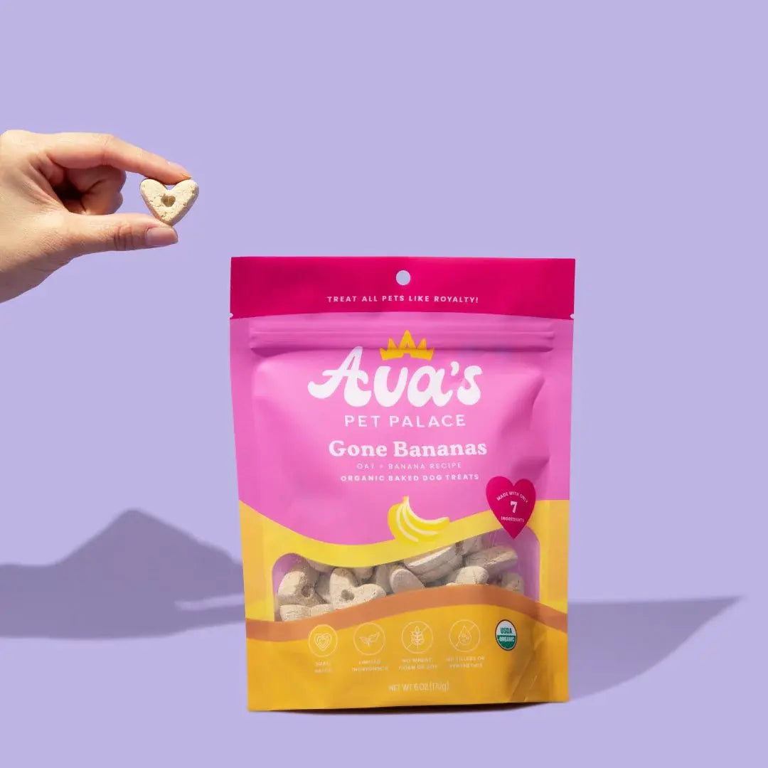 Ava's Pet Palace Organic Oven Baked Dog Treats - Gone Bananas (6 oz) / 2-Pack American Pet Supplies