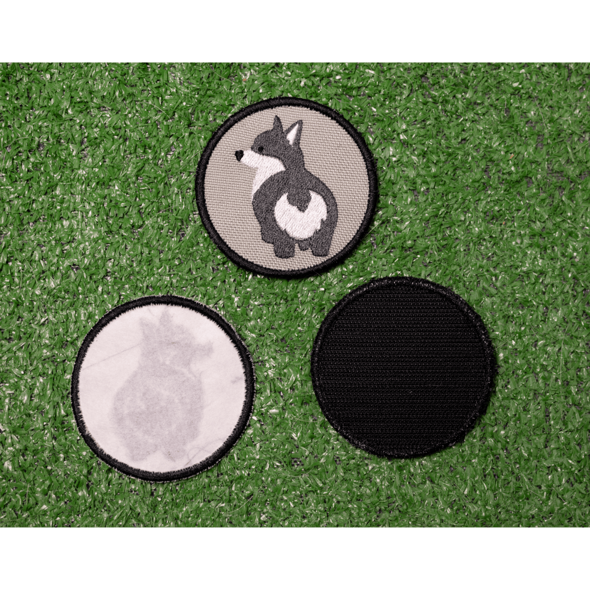 Gray Corgi Bum Patch