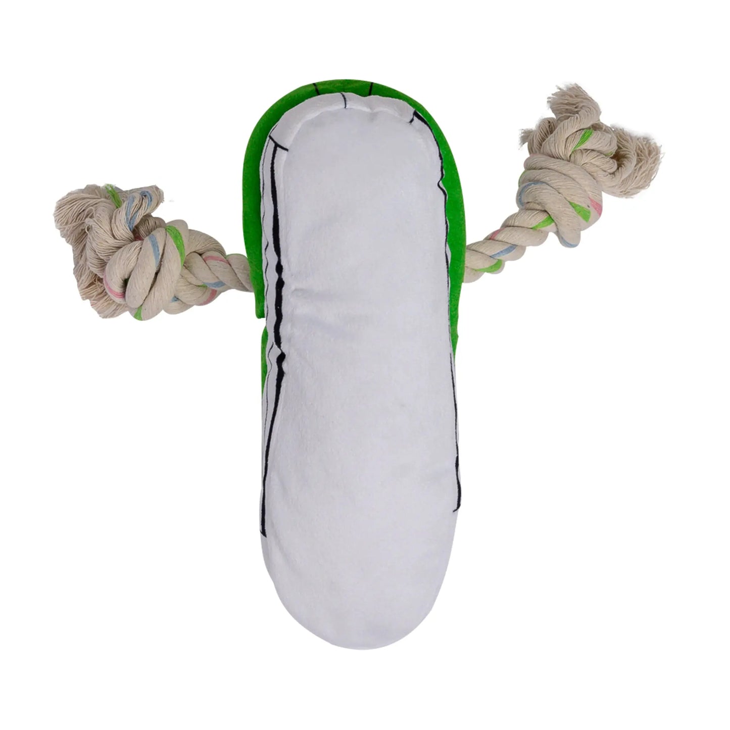 Squeaky Comfort Plush Sneaker Dog Toy – with Treat Compartment, Safe & Durable – Green American Pet Supplies