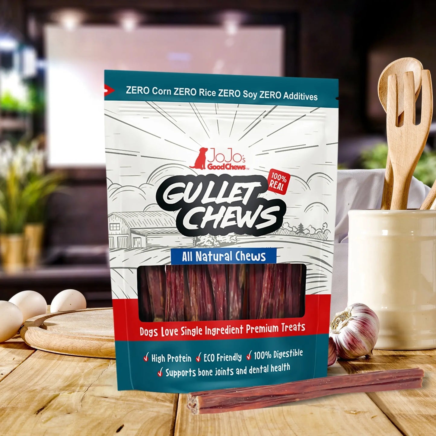 All-Natural Beef Gullet Stick Dog Treats – Delicious & Nutritious, Healthy Chews – 6 Inches (5-Pack) American Pet Supplies
