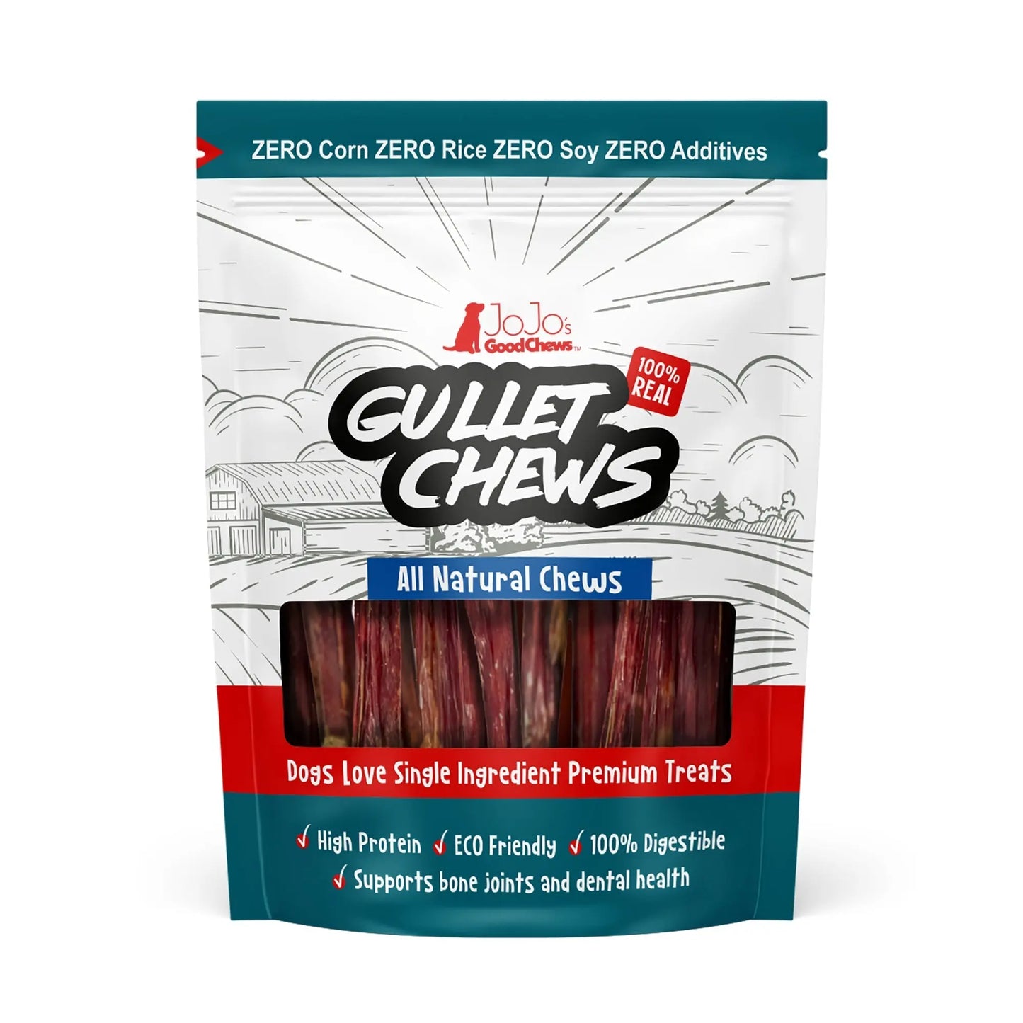All-Natural Beef Gullet Stick Dog Treats – Delicious & Nutritious, Healthy Chews – 6 Inches (5-Pack) American Pet Supplies