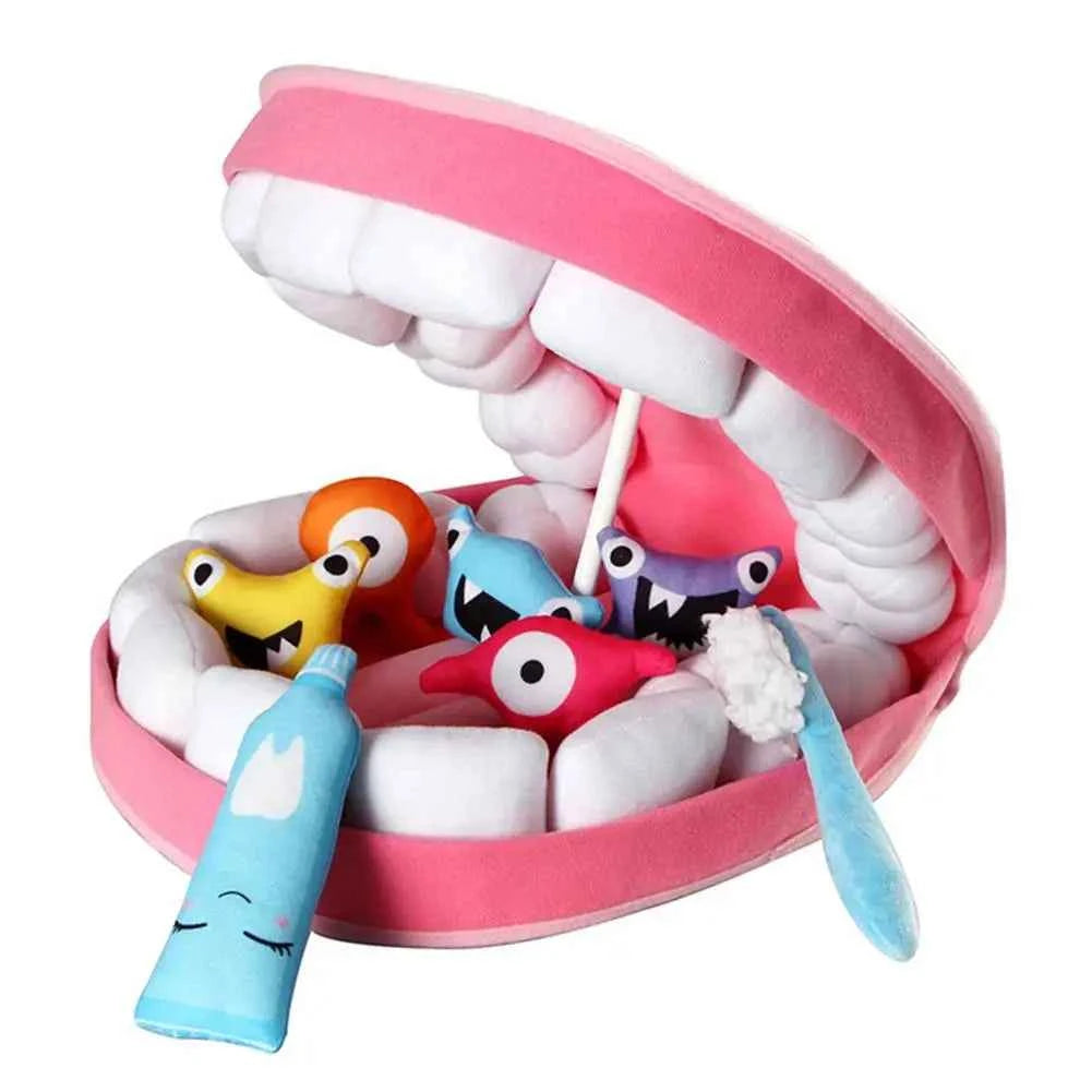 Dentist Toys for Preschool Educational Children Role Play Toys Teeth Brushing Toys Cute Early Education Cartoon Tooth Brushin