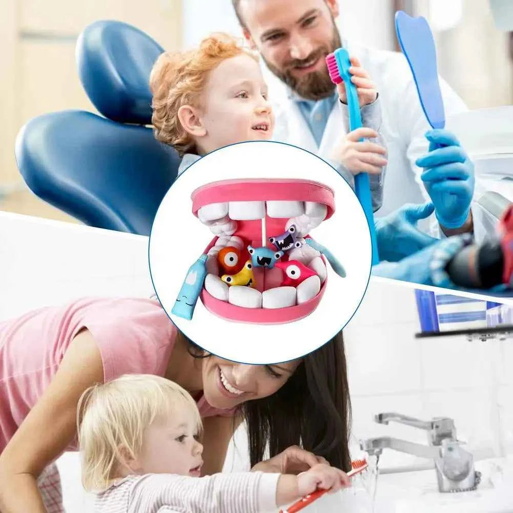 Dentist Toys for Preschool Educational Children Role Play Toys Teeth Brushing Toys Cute Early Education Cartoon Tooth Brushin