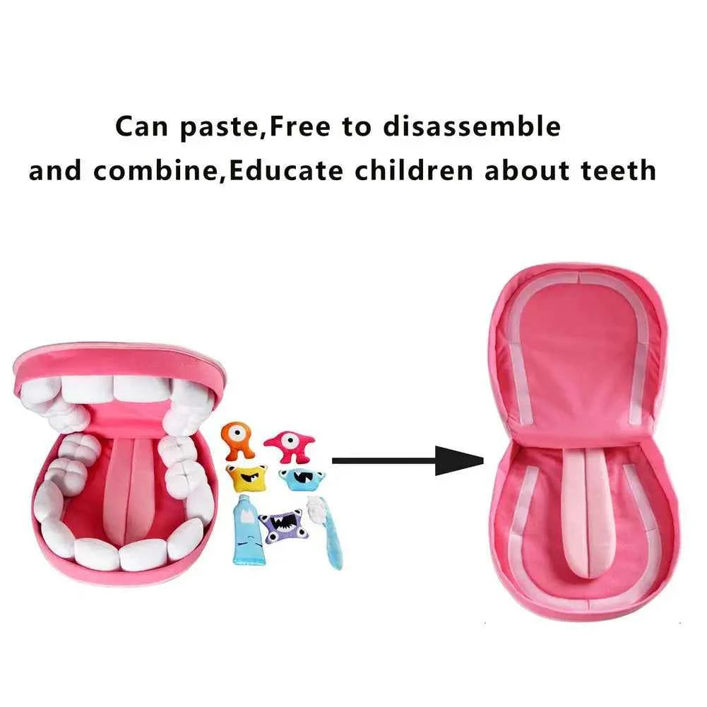 Dentist Toys for Preschool Educational Children Role Play Toys Teeth Brushing Toys Cute Early Education Cartoon Tooth Brushin