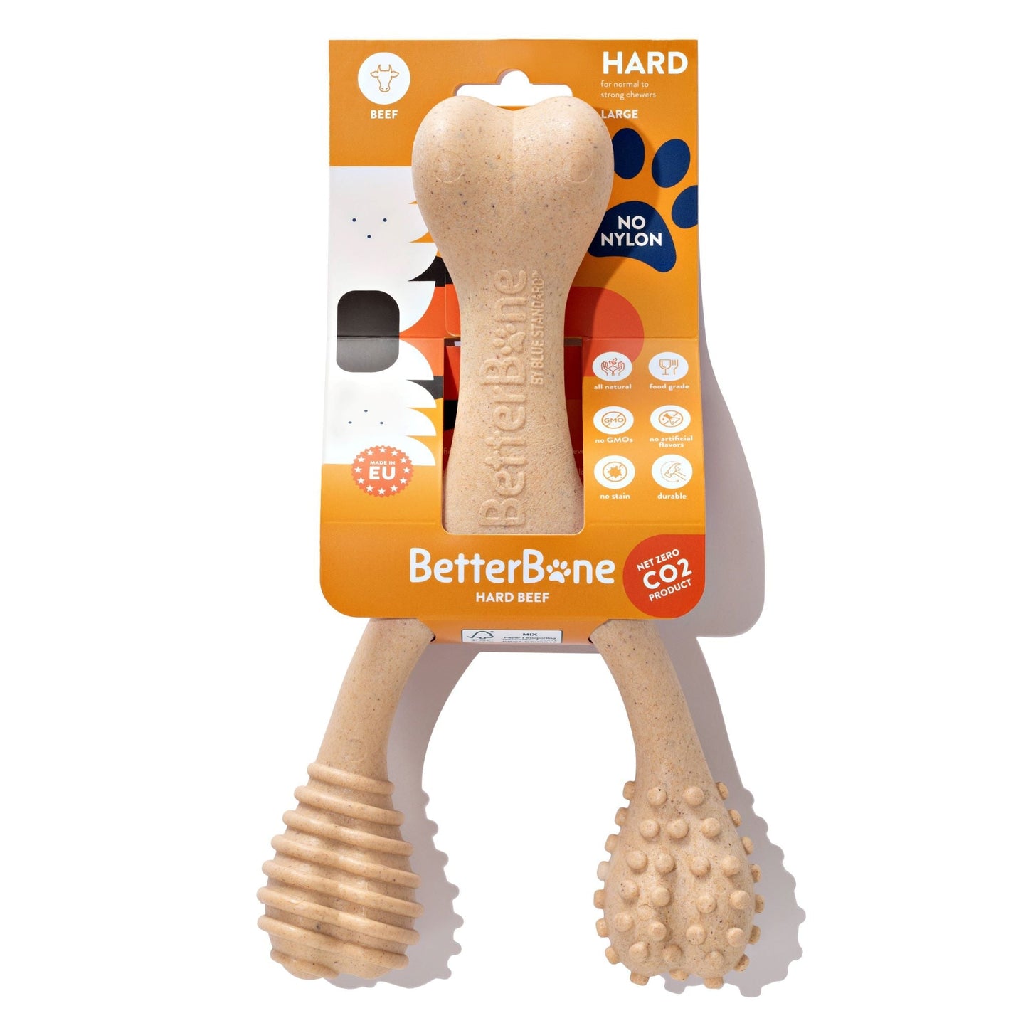 BetterBone HARD CHEW TOY: Natural Ingredients, eco-friendly, and ultra-durable chew for the toughest chewers! BetterBone All Natural Eco-Friendly Dog Chews & Bones