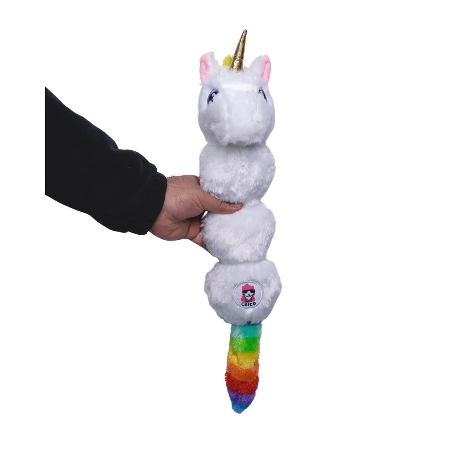 Colorful Unicorn Magical Creature Plush Dog Toy – with Squeaker & Crinkle Paper for Fun Play American Pet Supplies