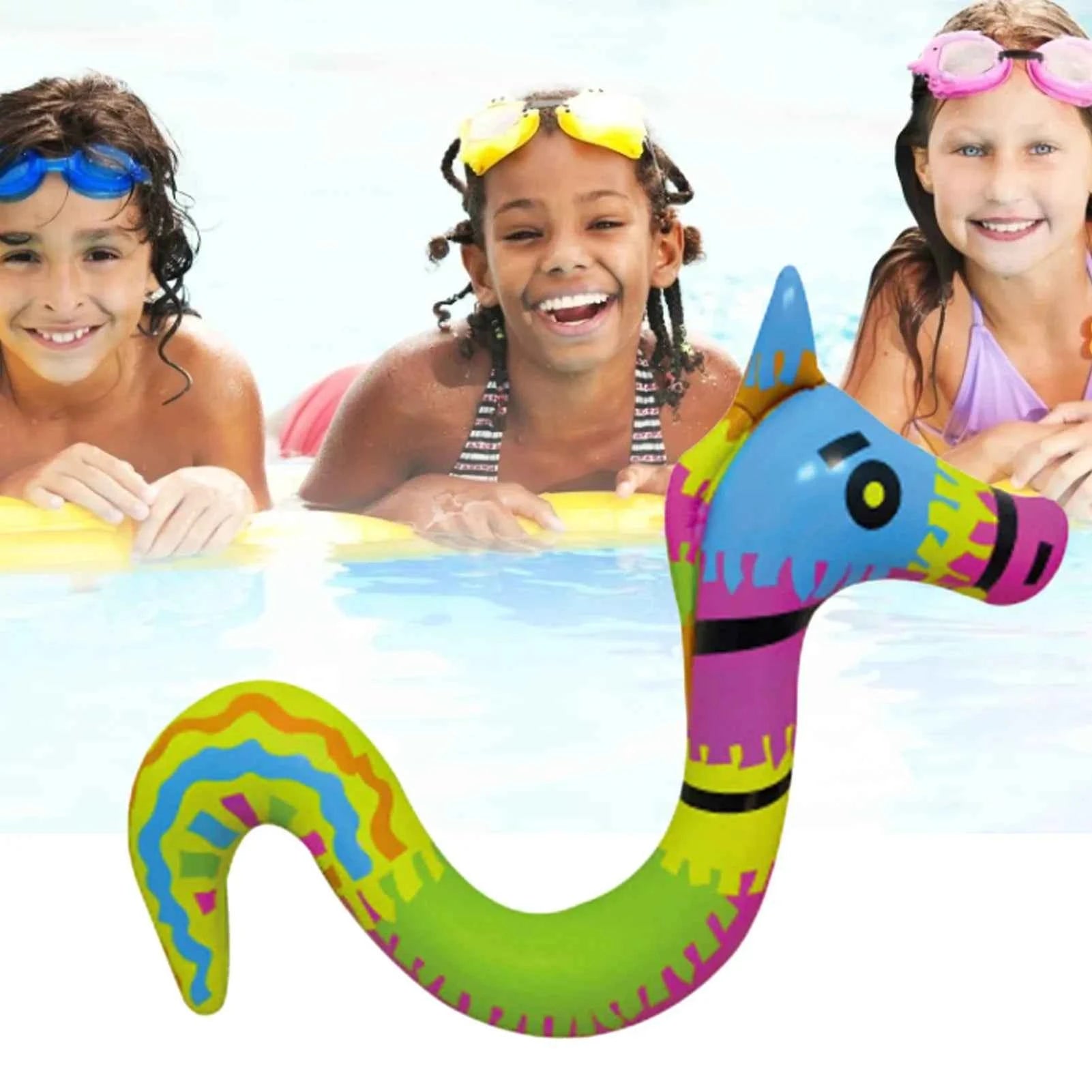Iatable3D Animal Swimming Stick Floating Row Water Auxiliary Supplies Swimming Pool Floating Toys Playing Toys